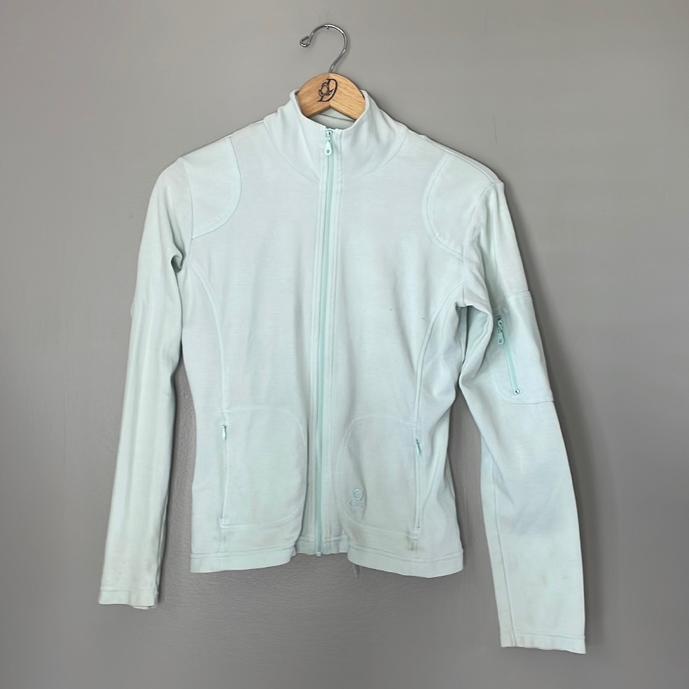 Seafoam Long sleeve full zip jacket